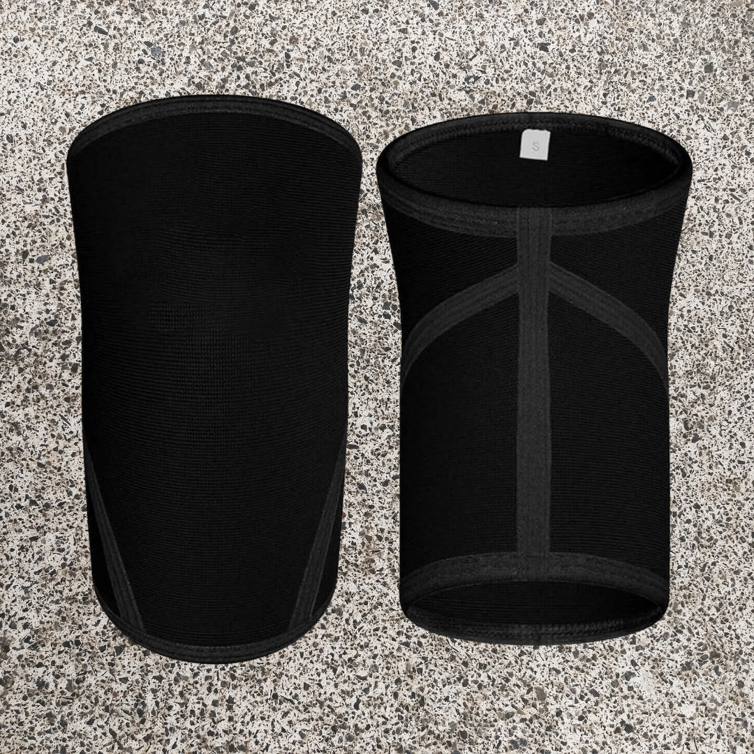 7mm Custom Black Compression Neoprene Gym Reapers Knee Sleeves - Image 2