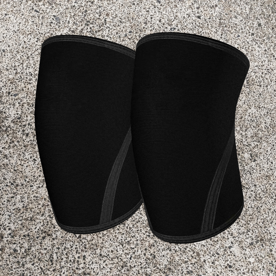 7mm Custom Black Compression Neoprene Gym Reapers Knee Sleeves