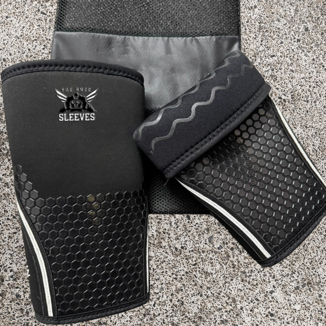 KS-HEX-C7 – Hex-Tech Compression Knee Sleeves for Weightlifting & Gym Training – Black