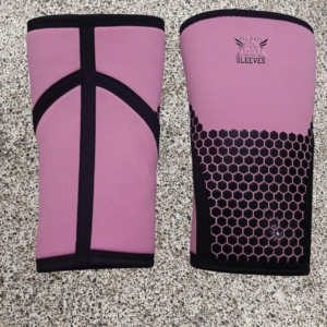 KS-HEX-PNK – Hex-Tech 7MM Neoprene Knee Sleeves for Powerlifting & Gym Training – Pink/Black