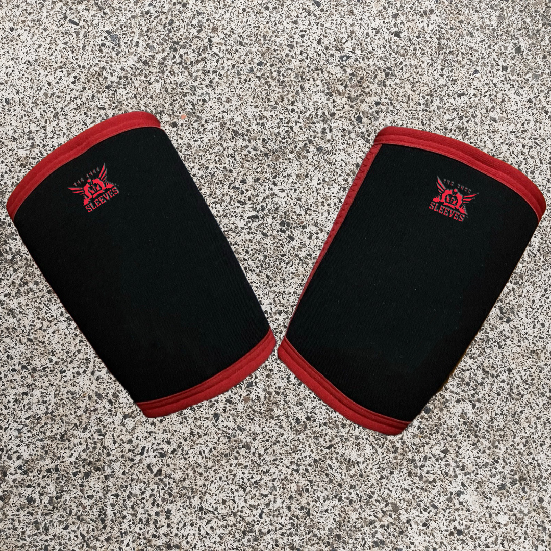 ES-STR-RD – Stealth Series Elbow Sleeves for Compression Support – Black/Red