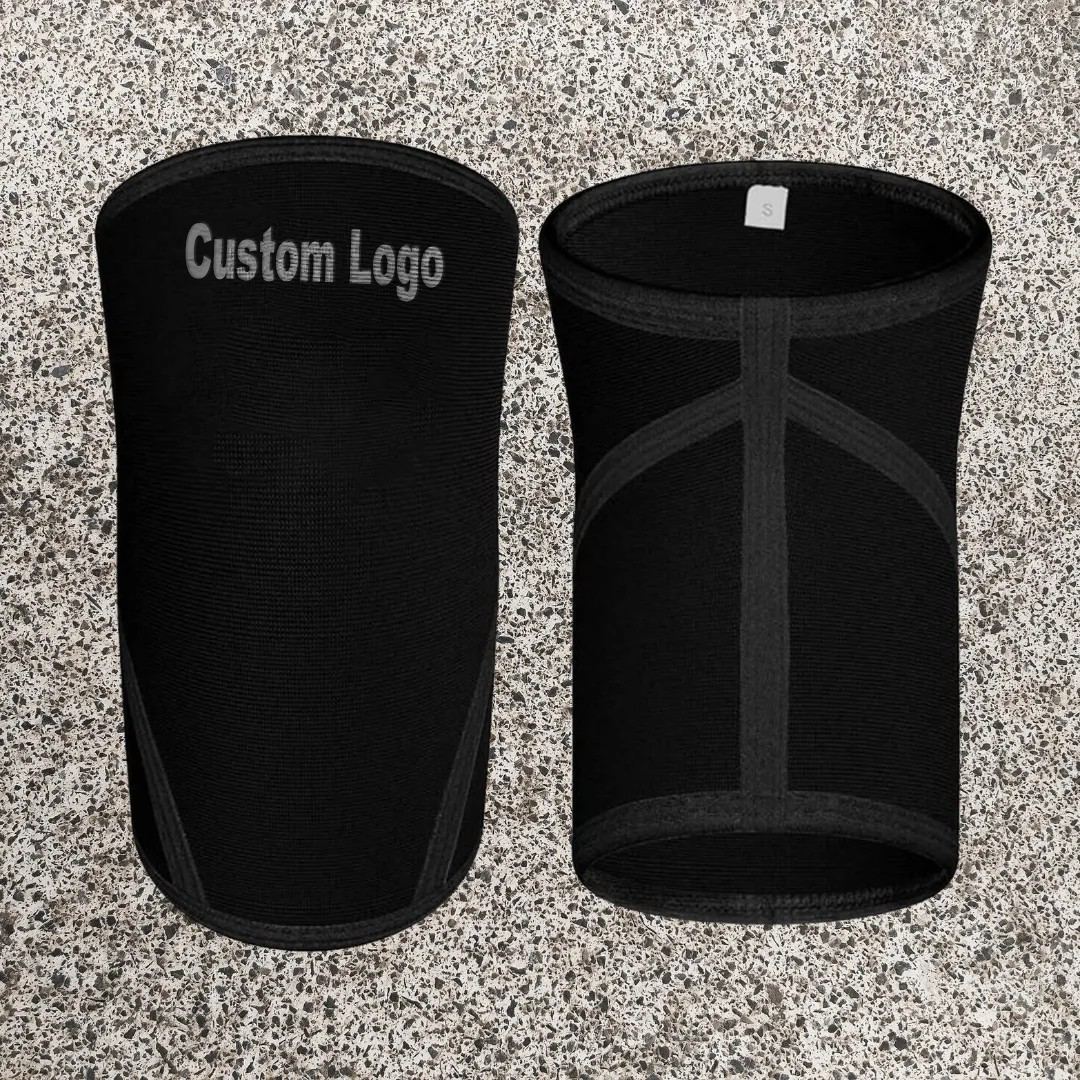 KS-7MM-CB – Custom Black Neoprene Knee Sleeves for Gym & Training - Image 2